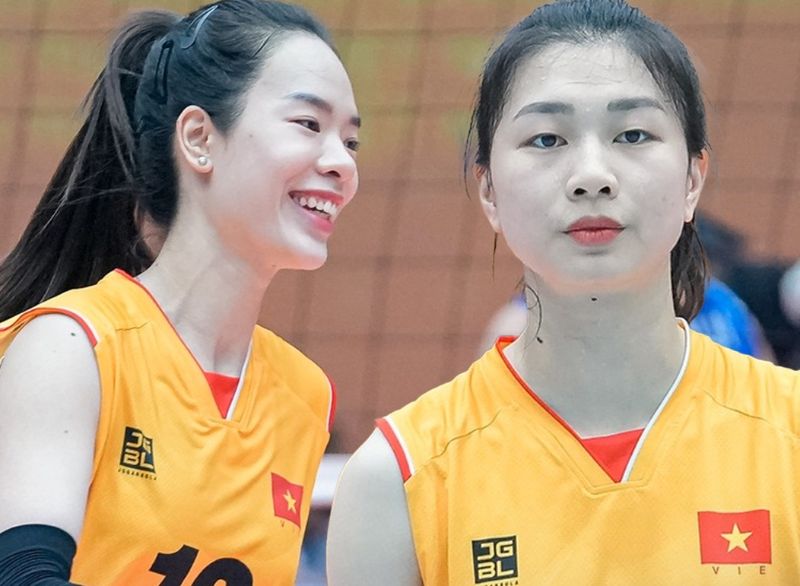 Phạm Thị Hiền (số 18) được triệu tập lên đội tuyển bóng chuyền nữ Việt Nam. Ảnh: Bóng chuyền Việt Nam