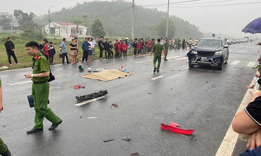 Tai nạn xảy ra tại địa bàn xã Văn Lung (Phú Thọ). Ảnh: Người dân cung cấp.