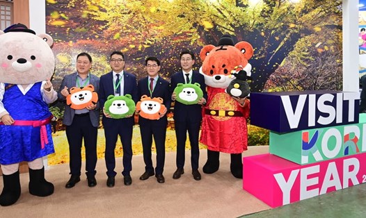 Gian hàng của Tổng cục Du lịch Hàn Quốc. Ảnh: Ban tổ chức