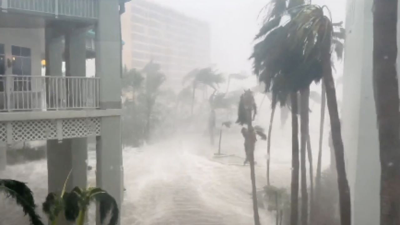 Bão Ian gây thiệt hại lớn nhất ở Mỹ trong năm 2022. Ảnh chụp màn hình