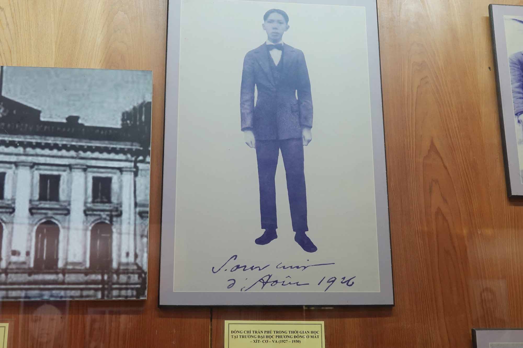 Ảnh Trần Phú thời gian học ở Nga (1927 - 1930). Ảnh: Trần Tuấn.