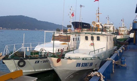 Không có lao động vận hành, 2 tàu kiểm ngư của tỉnh Nghệ An phải dừng hoạt động. Ảnh: Anh Tuấn
