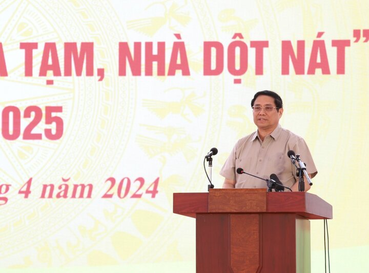 Thủ tướng Phạm Minh Chính phát biểu tại lễ phát động. Ảnh: Minh Nguyễn