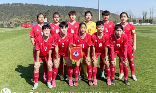 Tuyển bóng đá nữ U16 Việt Nam mới thắng U16 Botswana 5-0. Ảnh: VFF