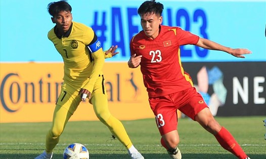 U23 Việt Nam từng thắng U23 Malaysia 2-0 tại vòng bảng Giải U23 châu Á 2022. Ảnh: Trung Thu