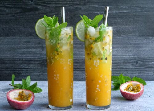 Mojito chanh leo là một trong những thức uống dễ pha chế tại nhà. Ảnh: Quốc Chung