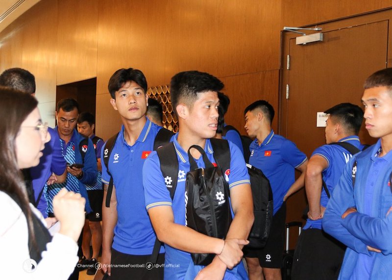 U23 Việt Nam đã ổn định chỗ ở tại khách sạn 5 sao. Ảnh: VFF