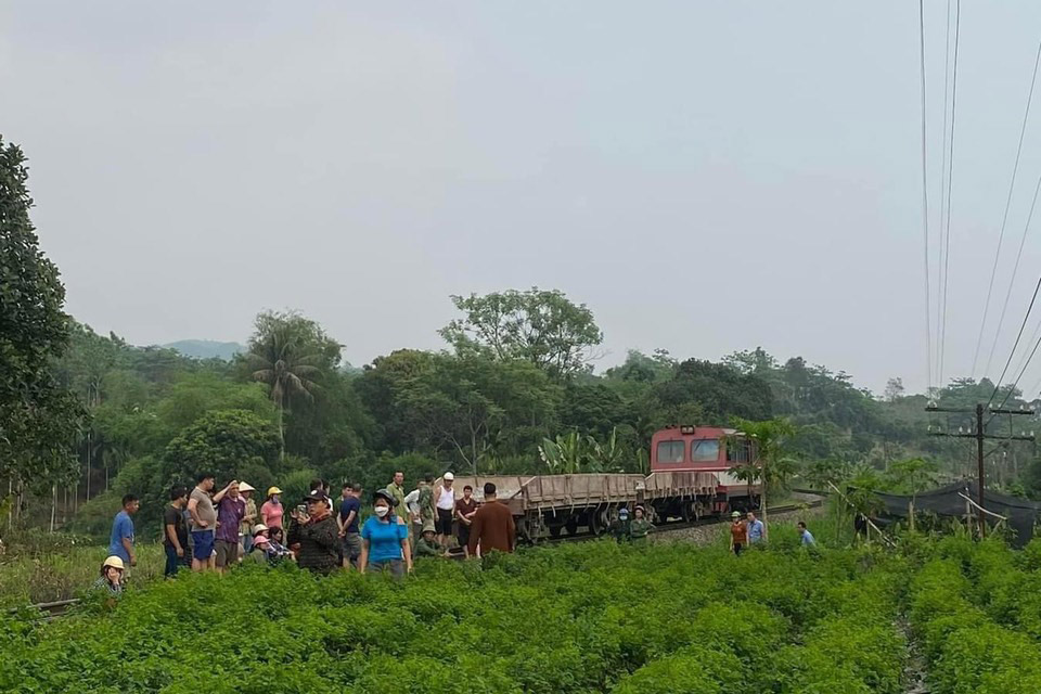 Hai em nhỏ bị tàu hỏa đâm tử vong. Ảnh: Người dân cung cấp