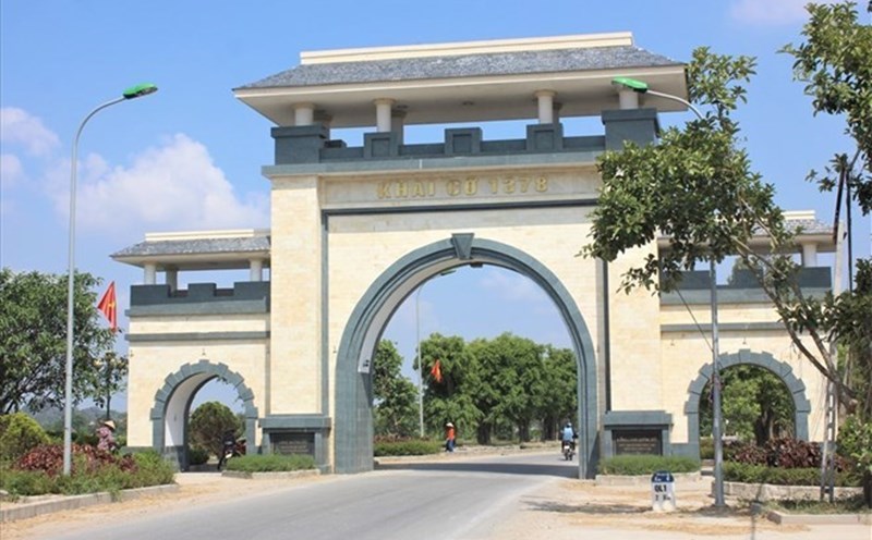 Cổng làng khoa bảng Quỳnh Đôi (Quỳnh Lưu - Nghệ An). Ảnh: Quỳnh Trang