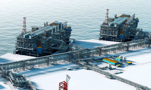Dự án Artic LNG 2 của Nga. Ảnh: Novatek