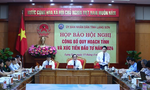 Quang cảnh hội nghị công bố quy hoạch tỉnh Lạng Sơn và xúc tiến đầu tư năm 2024. Ảnh: Cao Nguyên