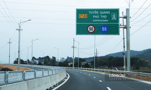 Cao tốc Tuyên Quang - Phú Thọ dài hơn 40km chính thức thông xe cuối tháng 12.2023. Ảnh: Nguyễn Tùng.
