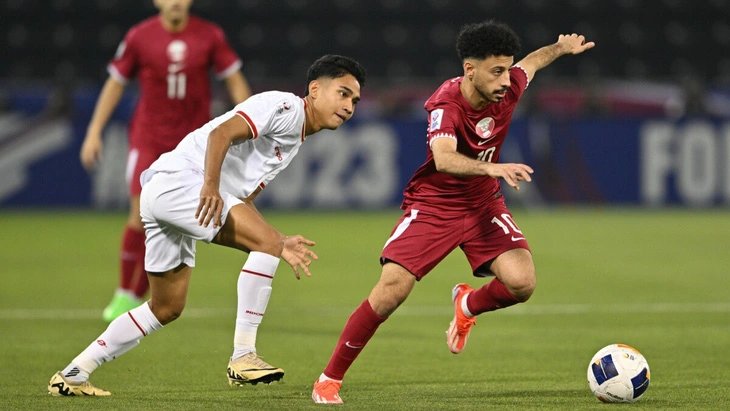 U23 Indonesia thất bại trong trận ra quân trước U23 Qatar. Ảnh: AFC