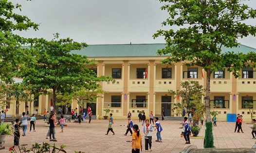 Điểm chính Trường Tiểu học Ngọc Sơn (huyện Thanh Chương, Nghệ An) được xây dựng khang trang. Ảnh: Quang Đại