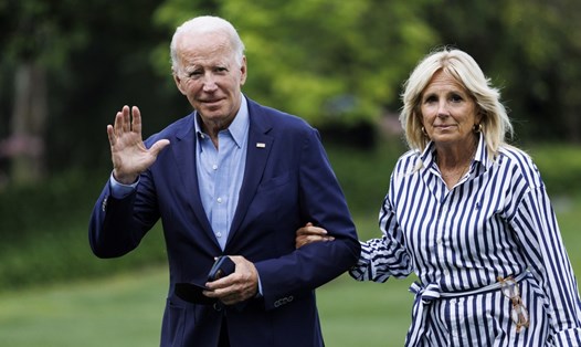 Tổng thống Mỹ Joe Biden và Đệ nhất Phu nhân Jill Biden. Ảnh: Xinhua