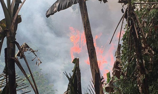 Vụ cháy rừng xảy ra tại huyện Mường Chà, tỉnh Điện Biên khiến 1 người tham gia chữa cháy tử vong. Ảnh: Người dân cung cấp