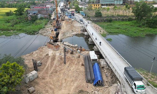 Dự án cải tạo, nâng cấp Quốc lộ 19 nối Bình Định - Gia Lai (đoạn qua địa bàn huyện Tây Sơn). Ảnh: Hoài Luân