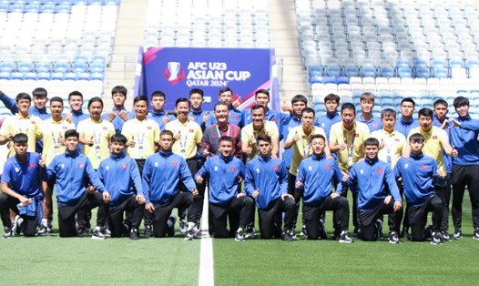 U23 Việt Nam chính thức bước vào tranh tài tại giải U23 châu Á 2024. Ảnh: VFF