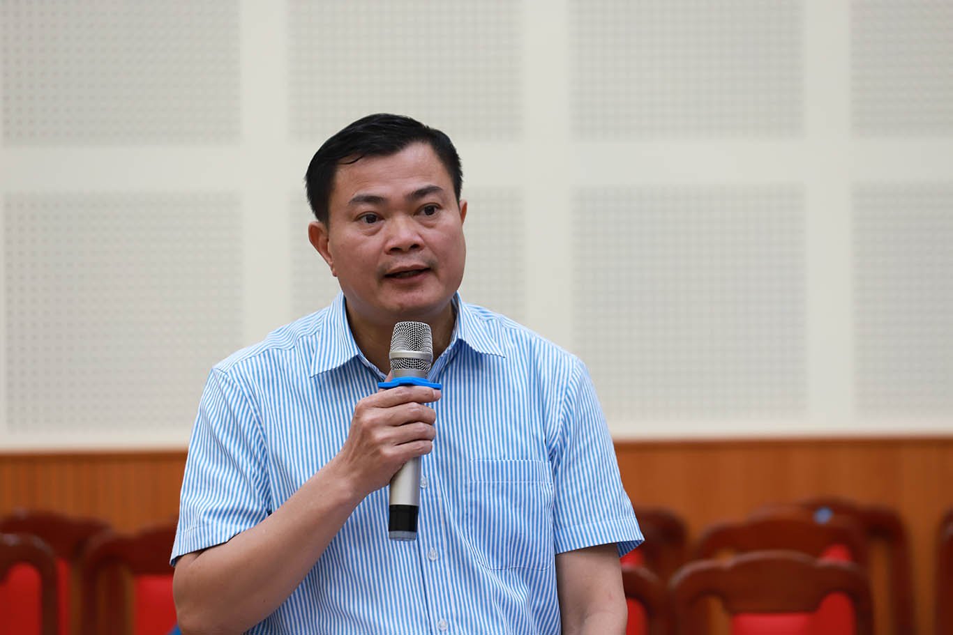 Ông Nguyễn Đình Thắng - Chủ tịch Công đoàn Khu công nghiệp và Chế xuất Hà Nội. Ảnh: Tô Thế