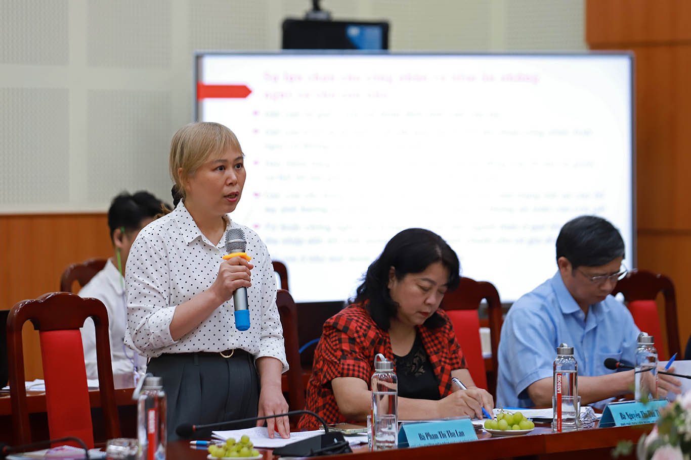 Bà Phạm Thị Thu Lan, Phó Viện trưởng Viện Công nhân Công đoàn. Ảnh: Tô Thế