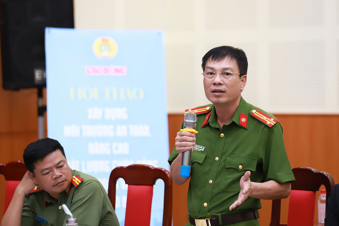 Thượng tá Nguyễn Quang An, Phó Trưởng Công an huyện Đông Anh. Ảnh: Tô Thế