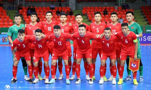 Tuyển futsal Việt Nam chỉ có được kết quả hòa 1-1 trước Myanmar ở trận ra quân tại vòng chung kết futsal Châu Á 2024. Ảnh: VFF