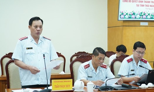 Thanh tra Bộ Nội vụ công bố quyết định thanh tra về tuyển dụng, bổ nhiệm công chức... tại tỉnh Thái Nguyên. Ảnh: Bộ Nội vụ