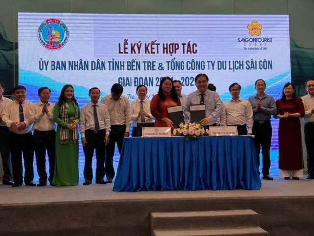 Bến Tre và Saigontourist hợp tác, thúc đẩy phát triển du lịch. Ảnh: Chu Thành