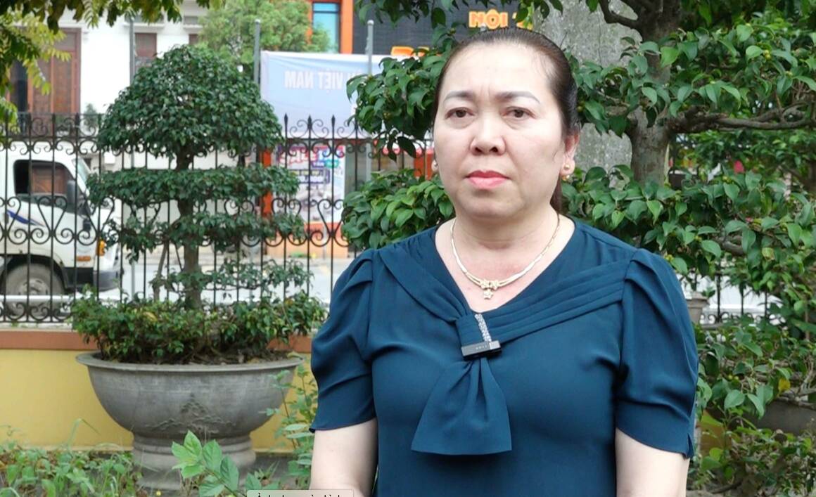 Bà Lê Thị Mai - Chủ tịch UBND xã Thủy Sơn, huyện Thủy Nguyên, Hải Phòng. Ảnh : Nhóm PV 