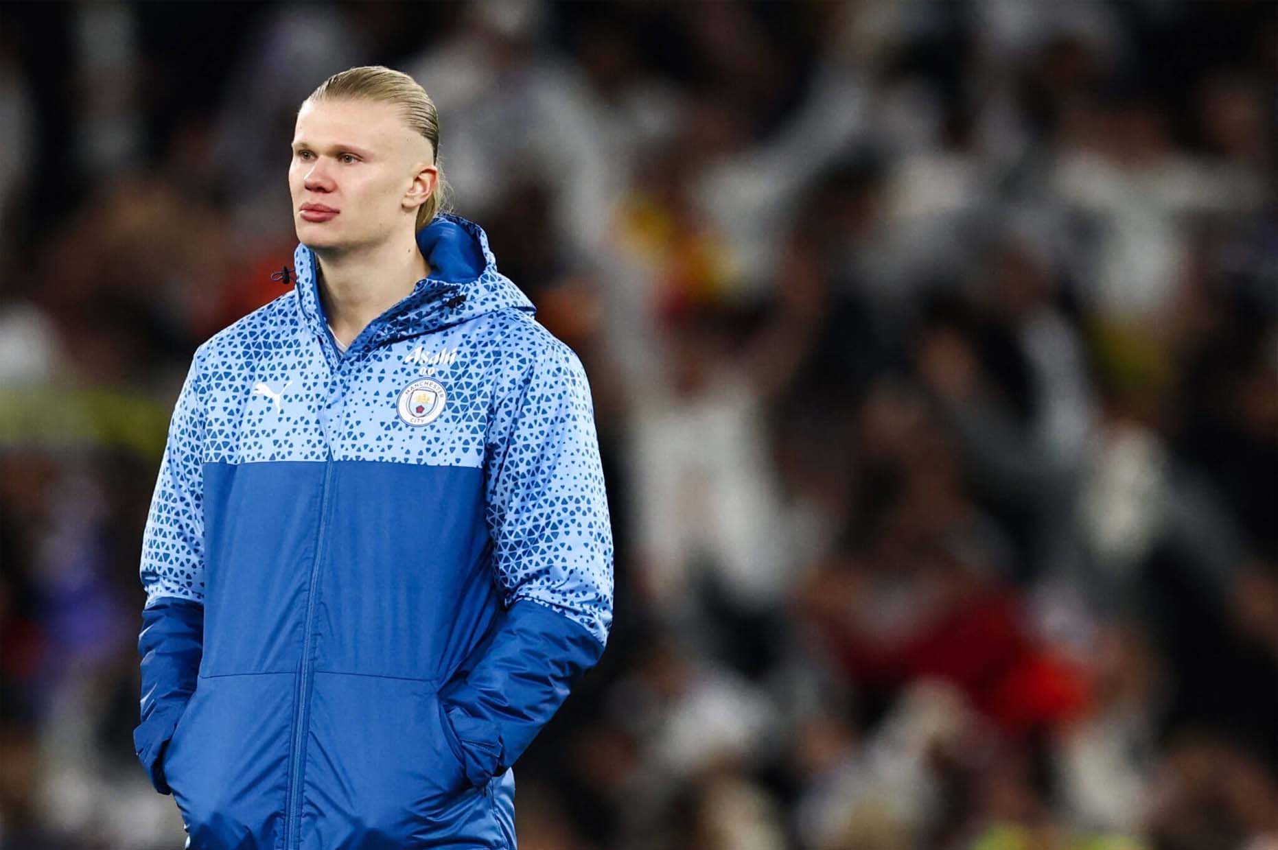 Erling Haaland một lần nữa lại "mất tích" khi Man City bước vào trận cầu sinh tử. Ảnh: AFP