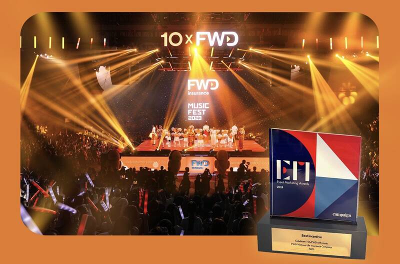 FWD vinh dự được trao giải Đồng với hạng mục “Best Incentive” trong giải thưởng Event-Marketing Awards Châu Á tại Hồng Kông.