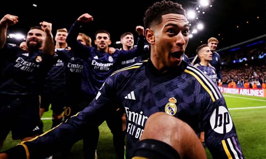 Real Madrid đã trả nợ thành công Man City để hướng đến danh hiệu vô địch châu Âu thứ 15. Ảnh: AFP