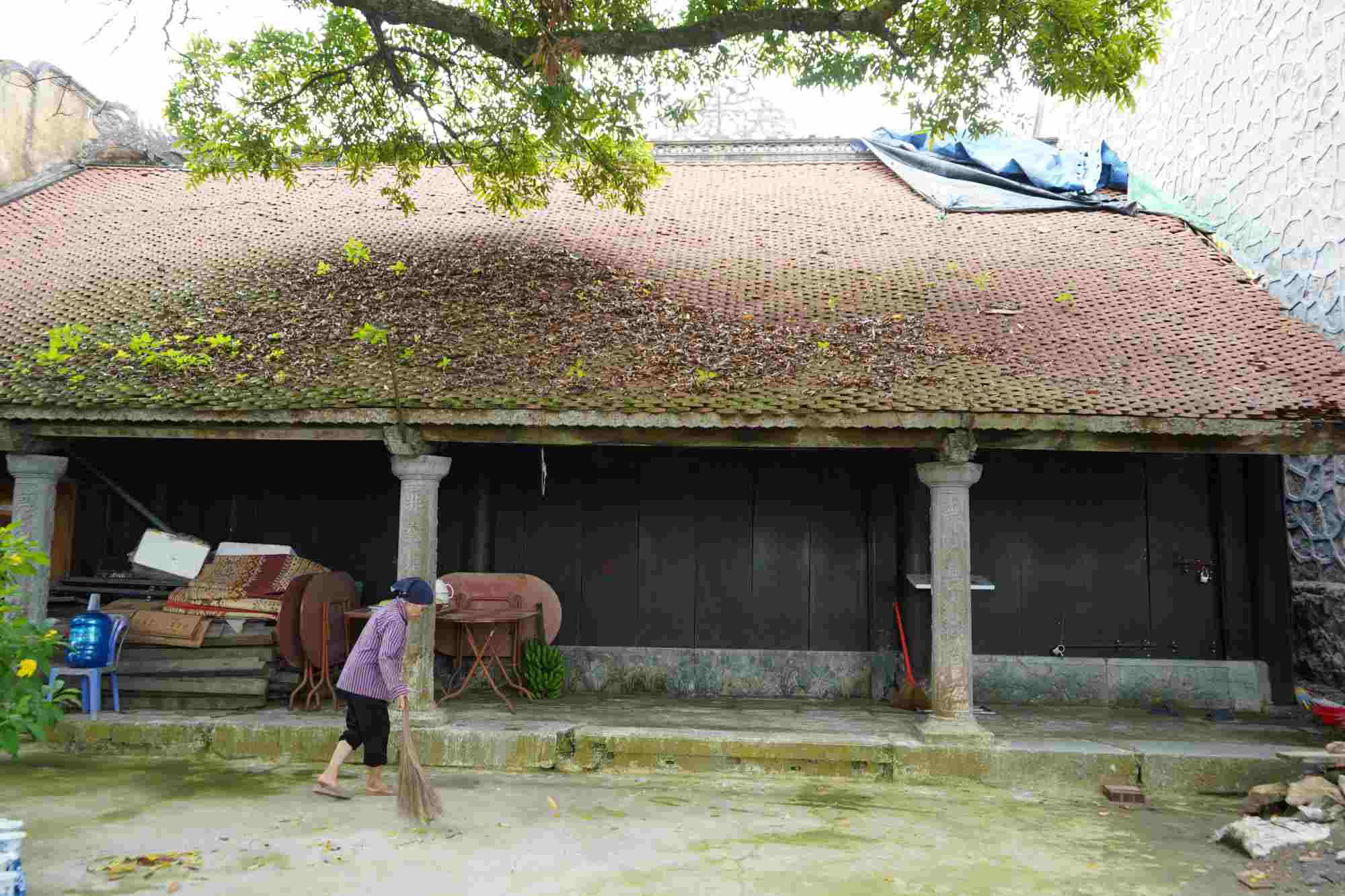 Di tích chùa Trà Phương hơn 400 năm tuổi ở xã Thụy Hương, huyện Kiến Thụy. Ảnh: Mai Dung