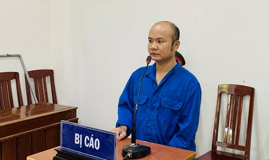 Bị cáo Trương Quốc An tại phiên tòa xét xử trực tuyến. Ảnh: Thế Minh