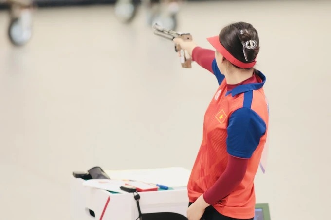 Xạ thủ Trịnh Thu Vinh. Ảnh: Đoàn TTVN 