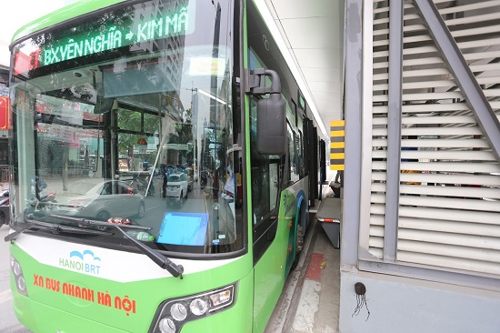 Tuyến buýt nhanh BRT01 của Hà Nội. Ảnh: Thế Đạt