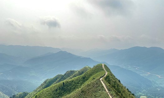 “Sống lưng khủng long” nhấp nhô giữa núi non trùng điệp ở Bình Liêu, Quảng Ninh. Ảnh: Trung Hiếu