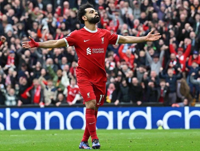 Salah đang trở lại phong độ vào đúng thời điểm với Liverpool.  Ảnh: LFC