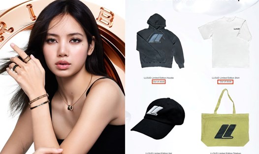 Lisa bán sản phẩm thời trang giới hạn trên web công ty riêng. Ảnh: Naver