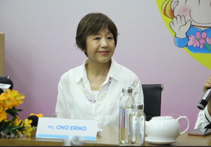 Tác giả Ono Eriko chia sẻ về bộ truyện nổi tiếng "Nhóc Miko - cô bé nhí nhảnh". Ảnh: Vi Vi