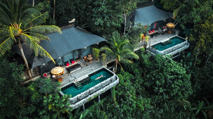 Một khu nghỉ dưỡng độc đáo nằm giữa rừng cây ở Bali. Ảnh: Capella Ubud
