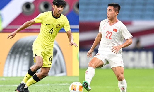 U23 Malaysia (trái) bị đánh giá thấp hơn rất nhiều so với U23 Việt Nam. Ảnh: AFC