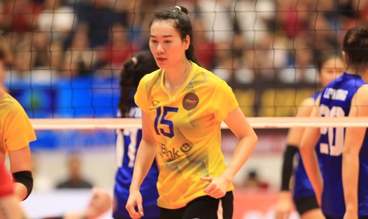 Nguyễn Thị Trinh (LPB Ninh Bình) là một trong những phụ công xuất sắc nhất hiện tại của bóng chuyền nữ Việt Nam. Ảnh: Hoàng Huê