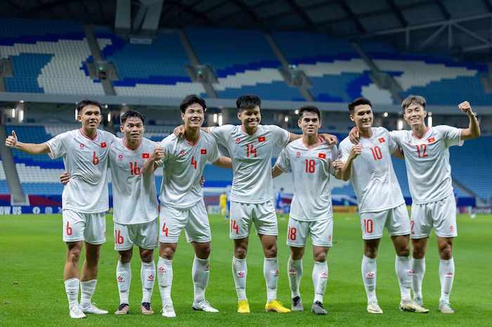 U23 Việt Nam đặt mục tiêu đánh bại đối thủ để giành vé vào tứ kết. Ảnh: VFF