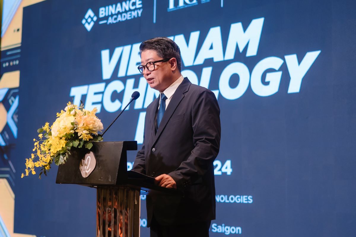 Ông Nguyễn Mạnh Cường - Phó Chánh Văn phòng Bộ - Giám đốc văn phòng Phía Nam Bộ Khoa học và Công nghệ chia sẻ 3 thách của hệ sinh thái đổi mới sáng tạo Việt Nam. Ảnh: Đăng Khương