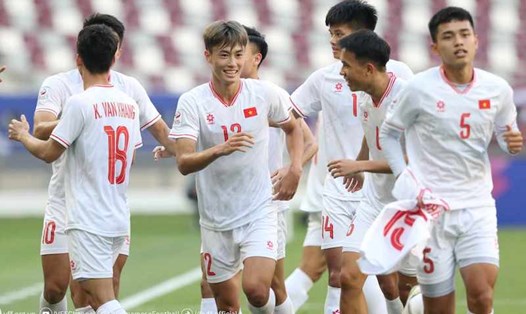 U23 Việt Nam chính thức giành vé vào tứ kết U23 châu Á 2024. Ảnh: VFF