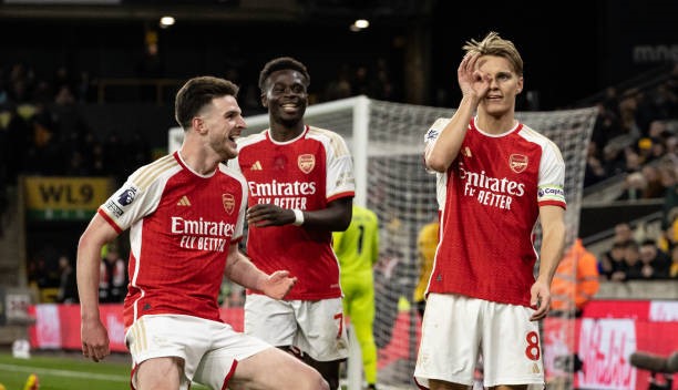 Martin Odegaard nhân đôi cách biệt cho Arsenal. Ảnh: Arsenal Harmony