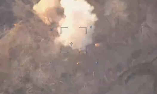 UAV Nga phá hủy xe tăng Abrams của Mỹ. Ảnh cắt từ clip