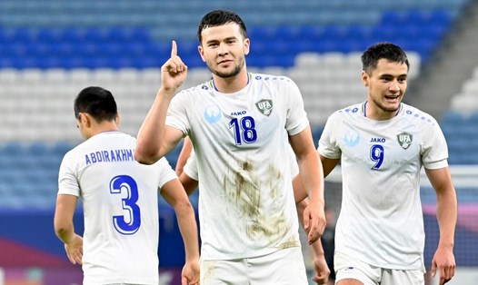 U23 Uzbekistan thể hiện sức mạnh vượt trội tại bảng D và sẽ tranh ngôi đầu bảng với U23 Việt Nam. Ảnh: UFF