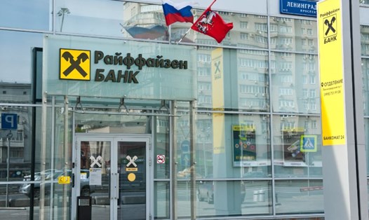 Ngân hàng Raiffeisen Bank International (RBI) ở Nga. Ảnh: RBI